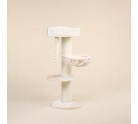RHRQuality Cat Tree for Large Cats - Maine Coon Sleeper Deluxe - 150 cm High - With Extra Thick 20 cm Sisal Posts - Cream