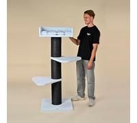 RHRQuality Cat Tree for Large Cats - Royalty - 158 cm High - With Extra Thick 20 cm Sisal Posts - Blackline Blue