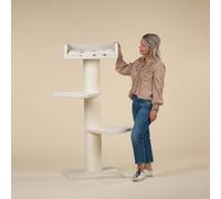 RHRQuality Cat Tree for Large Cats - Royalty - 158 cm High - With Extra Thick 20 cm Sisal Posts - Cream