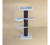RHRQuality Cat Tree for Large Cats - Royalty Plus - 158 cm High - With Extra Thick 20 cm Sisal Posts - Blackline Blue