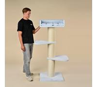 RHRQuality Scratching Post for Large Cats - Royalty - 158 cm High - With Extra Thick 20 cm Sisal Posts - Blue