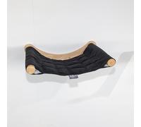 RHRQuality Wall-mounted Cat Climbing Wall - Luxury Hammock XXL - Load capacity up to 20KG - For Large Cats - Washable hammock - Black