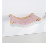 RHRQuality Wall-mounted Cat Climbing Wall - Luxury Hammock XXL - Load capacity up to 20KG - For Large Cats - Washable hammock - Pink