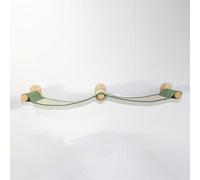 RHRQuality Wall-mounted Cat Climbing Wall - Wall Bridge - Load capacity up to 20KG - For Large Cats - With Sisal Rug - Pistachio