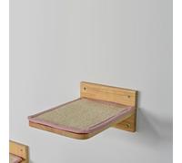 RHRQuality Wall-mounted Cat Climbing Wall - XXL Wall Shelves Set of 3 - Load capacity up to 20KG - For Large Cats - With Non-Slip Cover - Pink