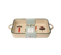 RHS - Benary Vegetables Rectangle Oven Dish, Stoneware Dish for Pies & Lasagne - Oven to Table Serving Dish with Handles