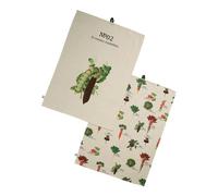 RHS Benary Vegetables Set of 2 Tea Towels, Stone