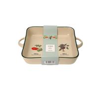 RHS - Benary Vegetables Square Oven Dish, Stoneware Dish for Pies & Lasagne - Oven to Table Serving Dish with Handles