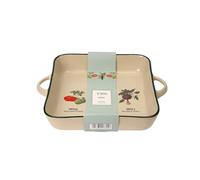 RHS - Benary Vegetables Square Oven Dish, Stoneware Dish for Pies & Lasagne - Oven to Table Serving Dish with Handles