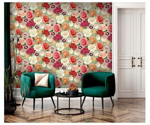 RHS Blooming Bouquet Sage Wallpaper