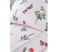 RHS Butterfly Garden Fitted Sheet Pink