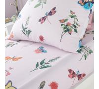 RHS Butterfly Garden Pink Fitted Sheet - Single