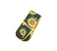 RHS by Dexam Double Oven Glove Sunflower Navy/Yellow