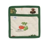 RHS by Dexam Pot Holder Benary Vegetables 100% Cotton Stone/Green