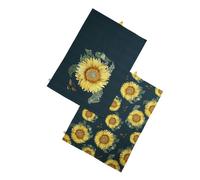 RHS by Dexam Tea Towels Sunflower Navy/Yellow 2pcs