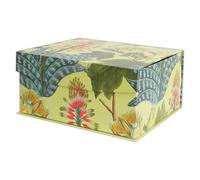 RHS Cardboard Storage Box Medium, Tropical Design, Gift Boxes, Home Decoration, with Magnetic Lid Closure, Decorative Present Hamper Box, Craft Organiser, Keepsake and Memory Storage