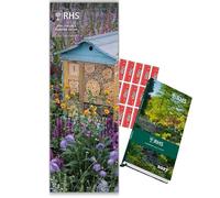 RHS Chelsea Flower Show Slim Calendar 2027 & Pocket Slim Diary Gift Set Bundle with Free Organisational Stickers