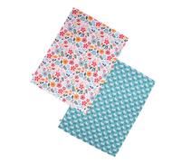 Dexam RHS Cottage Garden Organic Cotton Set of 2 Tea Towels - Multi