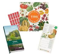 RHS CROPS IN POTS MINI CALENDAR & RHS SLIM POCKET DIARY 2026 GIFTSET BUNDLE WITH FREE ORGANISING STICKERS