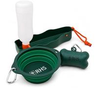 RHS Dog Walking Travel Set, Water Bottle, Collapsible Bowl & Poo Bag Holder
