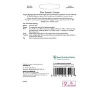 Rhs Flax Scarlet - Linum Flower Seeds