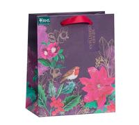 RHS Floral Medium Christmas Gift Bag Festive Xmas Gift Wrap Gifting Accessory 564158