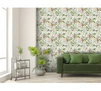RHS Flower Medley Cream Wallpaper