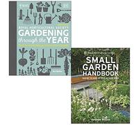 RHS Gardening Through the Year By Ian Spence & RHS Small Garden Handbook By Andrew Wilson 2 Books Collection Set