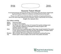 Rhs Gazania Talent Mixed Flower Seeds