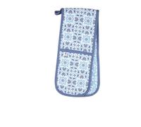 RHS Gertrude Jekyll Cotton Double Oven Gloves - Blue RHS Blue