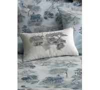 RHS Japanese Garden 30 x 50cm Feather Filled Cushion Blue
