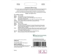 Rhs Lavatera Silver Cup Flower Seeds