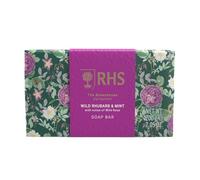 RHS Rewild Rhubarb and Mint Soap Bar with Floral, Fruity & Woody Notes, Gently Cleanses and Leaves Skin Soft and Delicately Scented - 200 g
