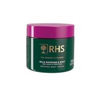 RHS Rewild Rhubarb and Mint Whipped Body Cream, Lightweight Moisturising Body Cream with Shea Butter, Leaves Skin Soft and Freshly Scented - 150 ml