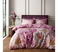 RHS Rosemoor Floral Reversible Duvet Cover Bedding Set Pink