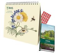 RHS Royal Horticultural Society Calendar 2026 Desk Easel Calendar and Slim Pocket Diary Bundle with Free Organisational Stickers