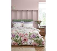 RHS Serenity Garden Reversible 200 Thread Count Cotton Duvet Cover Set - Super King