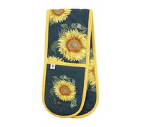 RHS Sunflower Double Oven Gloves - Navy