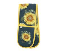 RHS by Dexam Double Oven Glove Sunflower Navy/Yellow