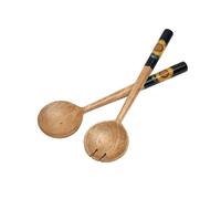 RHS Sunflower Mango Wood Salad Servers - Navy RHS Multicolor
