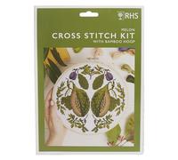 RHS The Royal Horticultural Society Cross Stitch Kit, Melon Design, 8" Embroidery Kit For Adults Beginners, Gift Idea, With Embroidery Patterns, Set