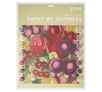 RHS The Royal Horticultural Society Paint by Numbers A3 with 14 Paints & 3 Brushes, English Fruits Design, Multicoloured, Learn to Paint for Adults, Painting Craft