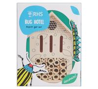 RHS The Royal Horticultural Society Paint Your Own Set With 5 Paints, Brush, Varnish & Instructions, Bug Hotel, White, Includes Paints, Brush & Guide, Blank Bug Hotel With Outlines