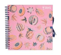 RHS The Royal Horticultural Society Wiro Bound Hardback Scrapbook, 40 Pages, White Paper, Melons, 12" x 12", Multicoloured, With Coordinating Ribbon Closure And Wire Colours