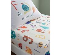 RHS Woodland Alphabet Fitted Sheet Natural