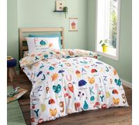 RHS Woodland Alphabet White Kids Bedding Set - Single