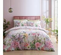 Rhs X Catherine Lansfield Enchanted Butterfly Garden So Soft Double Duvet Cover Set With Pillowcases Pink