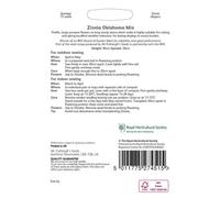 Rhs Zinnia Oklahoma Mixed Flower Seeds