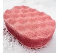 Rhubarb & Custard Exfoliating Soap Sponge - 250g - Moisturising Shea Butter - Sweet Scent - Vegan Friendly - Puddle of Wax - Made in The UK