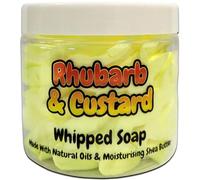 Rhubarb & Custard Whipped Soap Body Wash - 150g - Natural Oils and Butters - Sweet Scent - Vegan Friendly - Puddle of Wax - Made in the UK